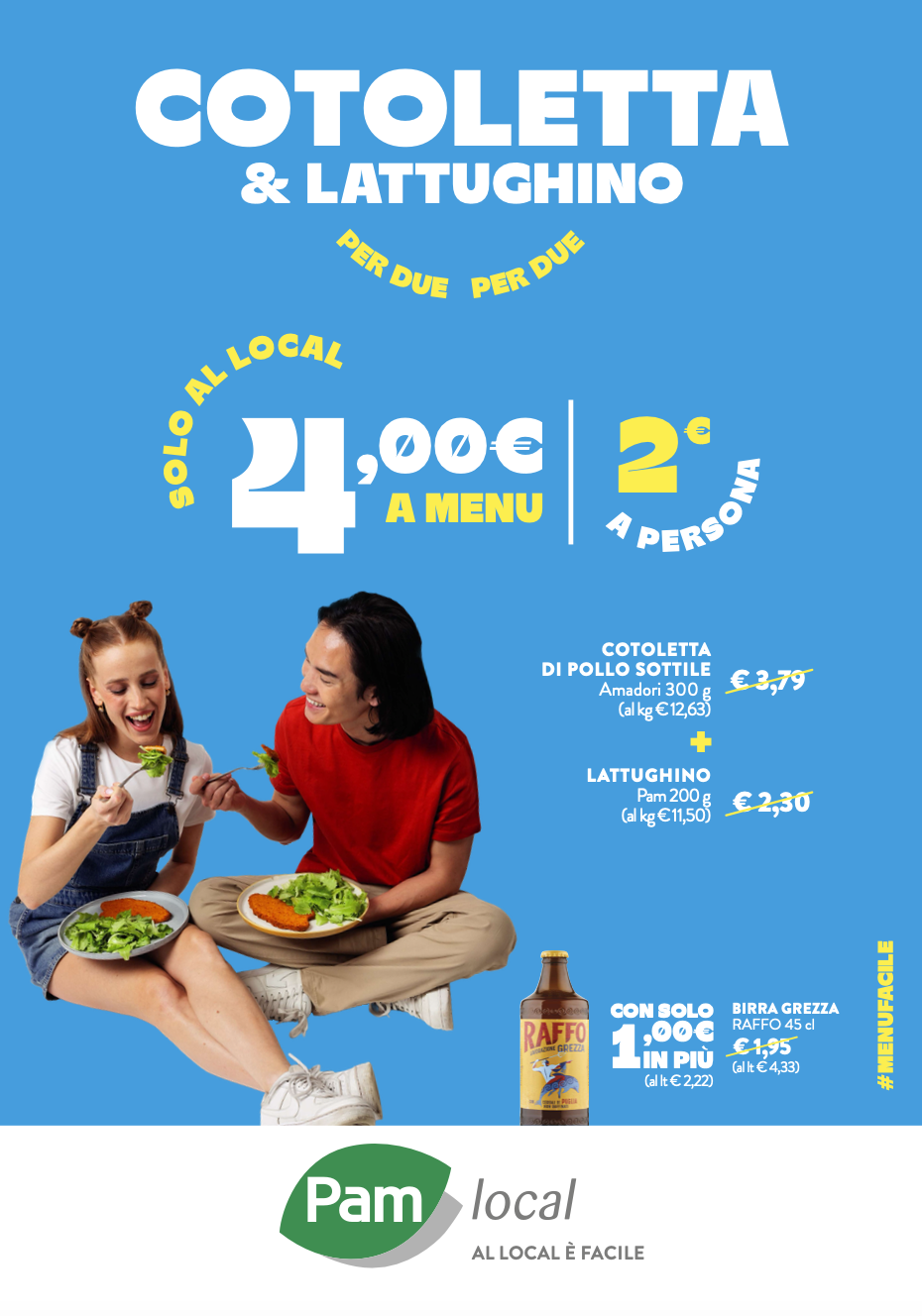 Cotoletta e lattughino per due