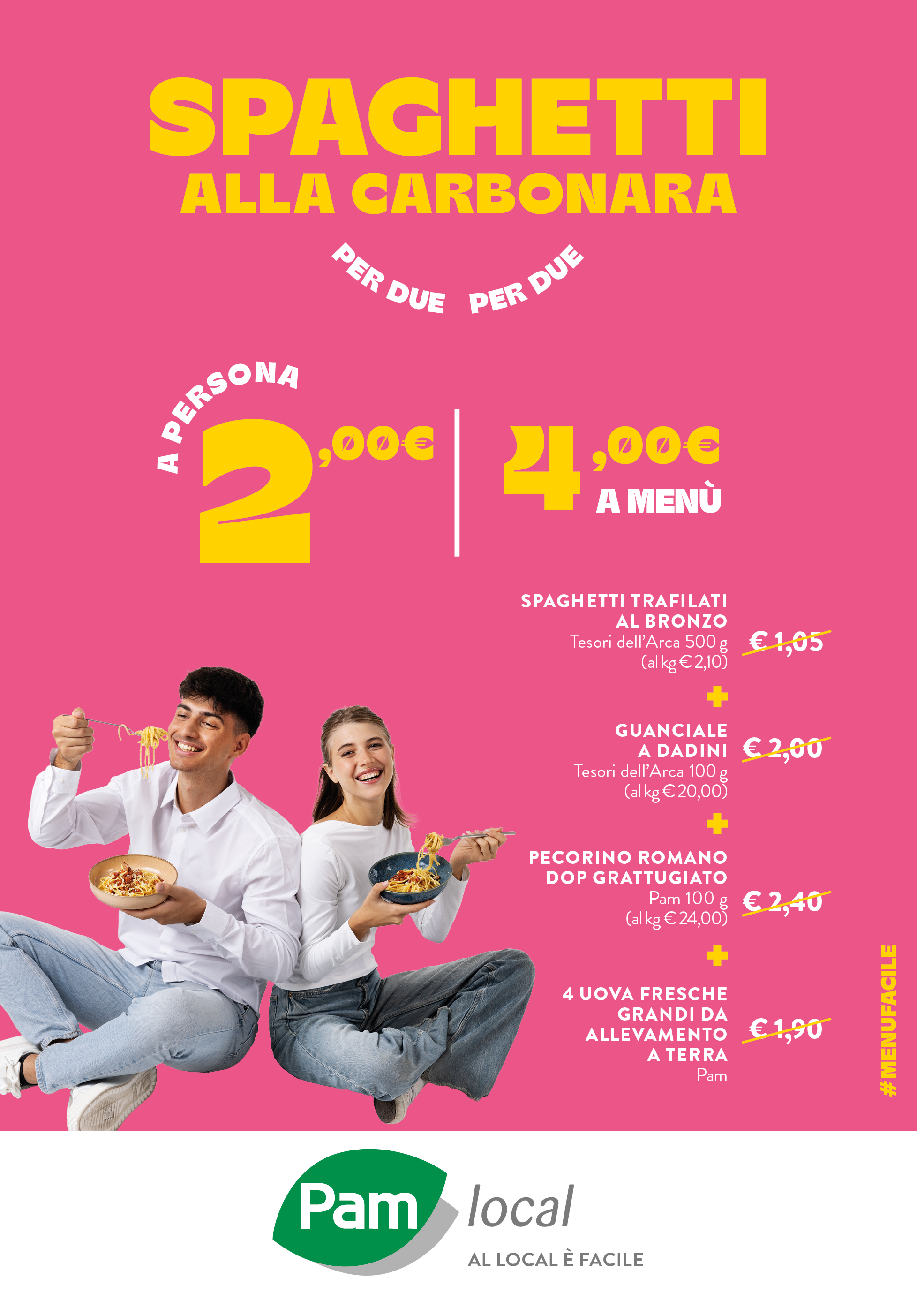 Spaghetti alla carbonara per due